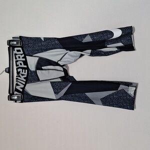 Nike Kids Pro Black and Gray Compression Under Gear